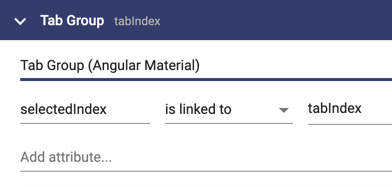 Tab group component configuration
