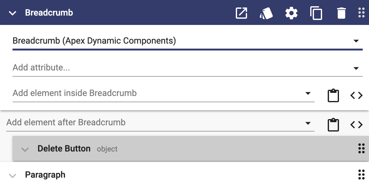 Drag and drop an element 