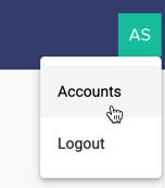Accounts in the Profile Image menu