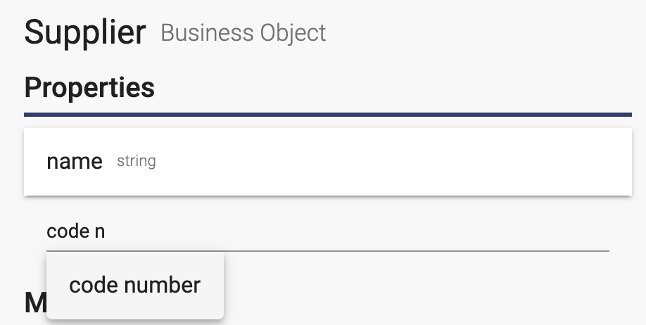 Add business object property