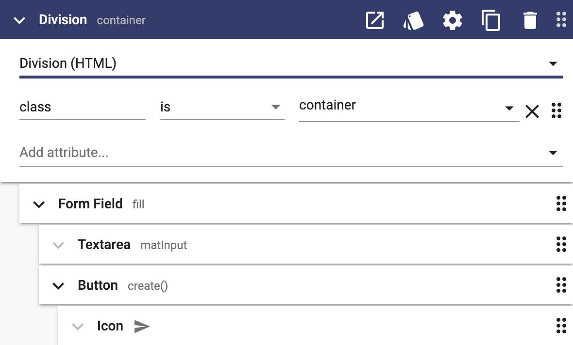 Form Field inside a Div with class "container"