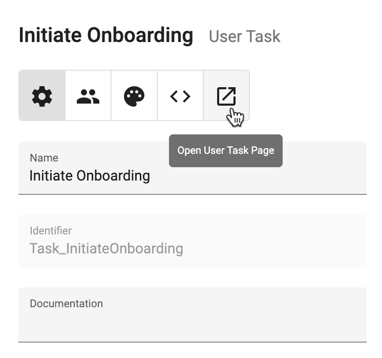 Open user task page