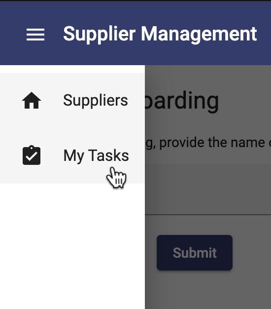 Navigate to the My Tasks page