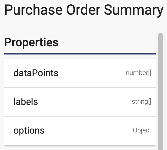 Properties of a new user interface page