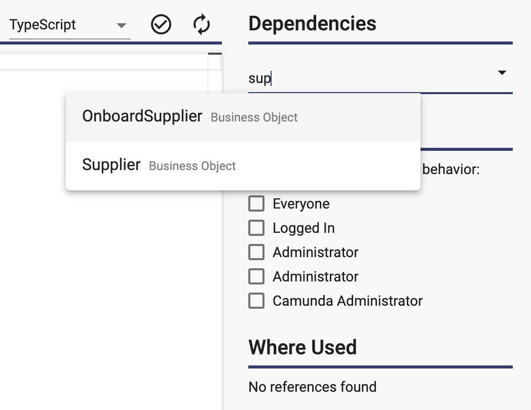 Add dependency Supplier business object