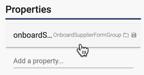 Select the onboardSupplier property